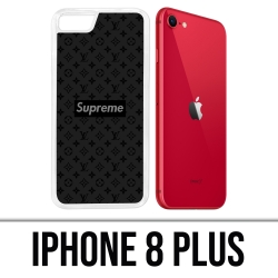 Coque iPhone 8 Plus - Supreme Vuitton Black