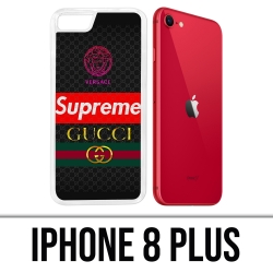 Coque iPhone 8 Plus - Versace Supreme Gucci