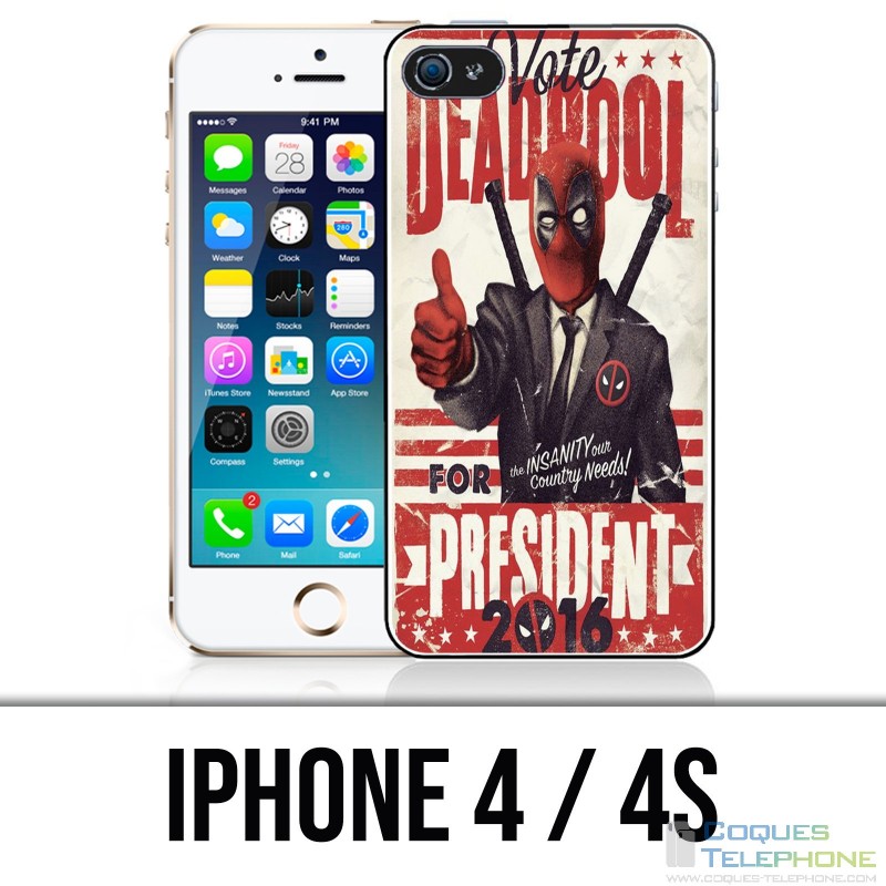 Coque iPhone 4 / 4S - Deadpool Président
