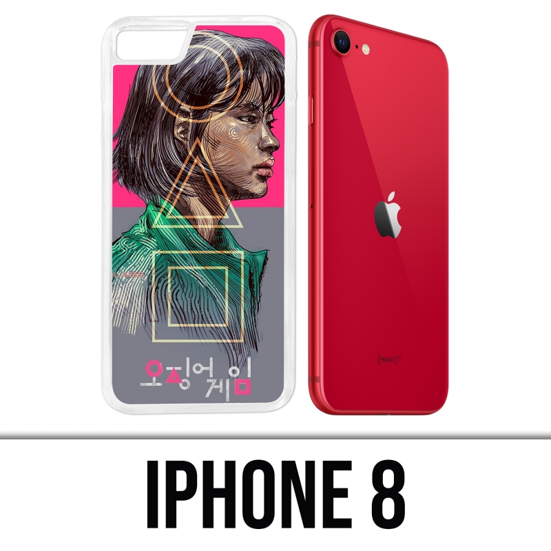 Funda para iPhone 8 - Squid Game Girl Fanart