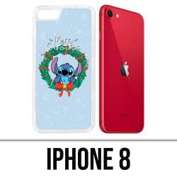 Coque iPhone 8 - Stitch Merry Christmas