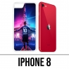 Coque iPhone 8 - Messi PSG Paris Tour Eiffel