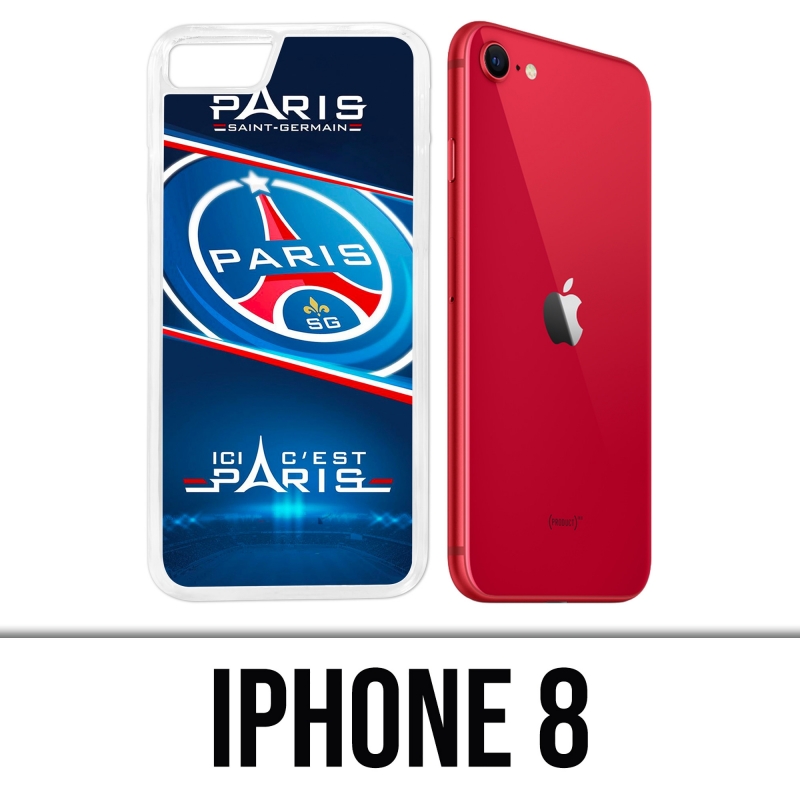 Coque iPhone 8 - PSG Ici Cest Paris