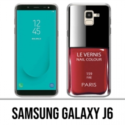 Coque Samsung Galaxy J6 - Vernis Paris Rouge