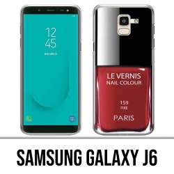 Custodia Samsung Galaxy J6 - Vernice rossa Parigi