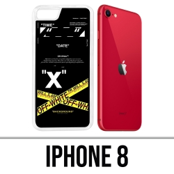 IPhone 8 Case - Weiß gekreuzte Linien