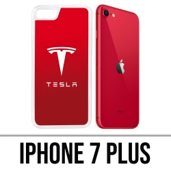 Funda para iPhone 7 Plus - Logo Tesla Rojo