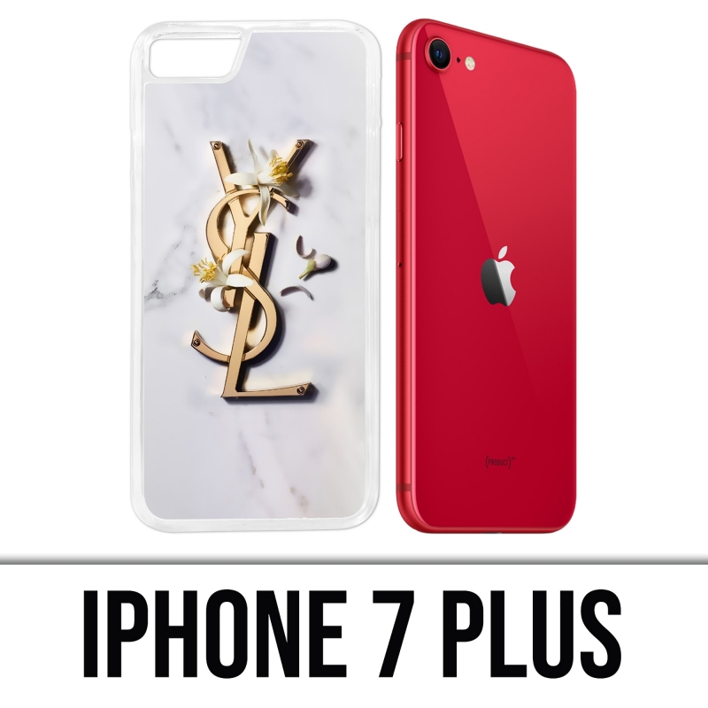 Custodia per iPhone 7 Plus - YSL Yves Saint Laurent Marble Flowers
