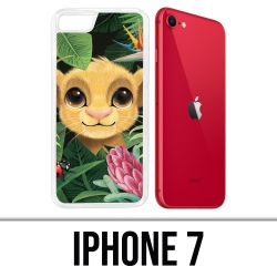Custodia per iPhone 7 - Disney Simba Baby Leaves
