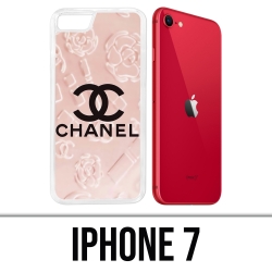 Coque iPhone 7 - Chanel Fond Rose