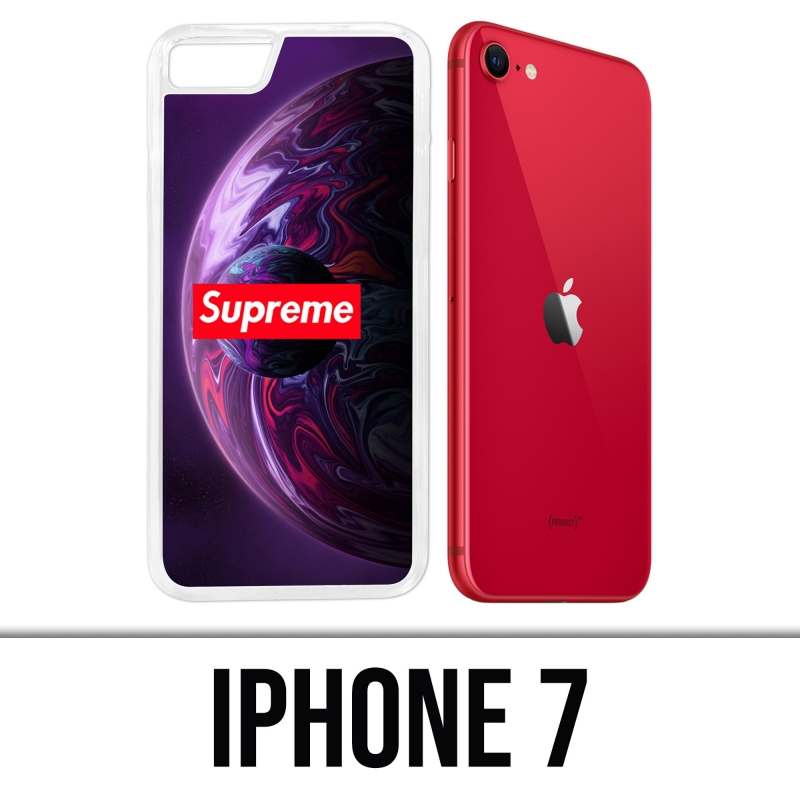 Coque iPhone 7 - Supreme Planete Violet