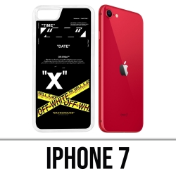 IPhone 7 Case - Weiß gekreuzte Linien