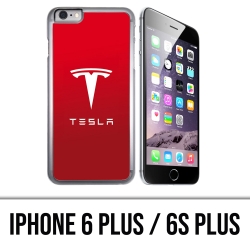 Custodia per iPhone 6 Plus / 6S Plus - Logo Tesla rosso