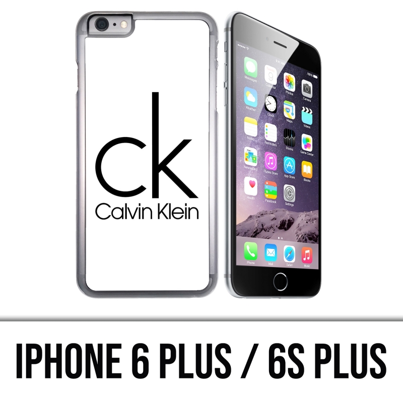 Custodia per iPhone 6 Plus / 6S Plus - Logo Calvin Klein bianco