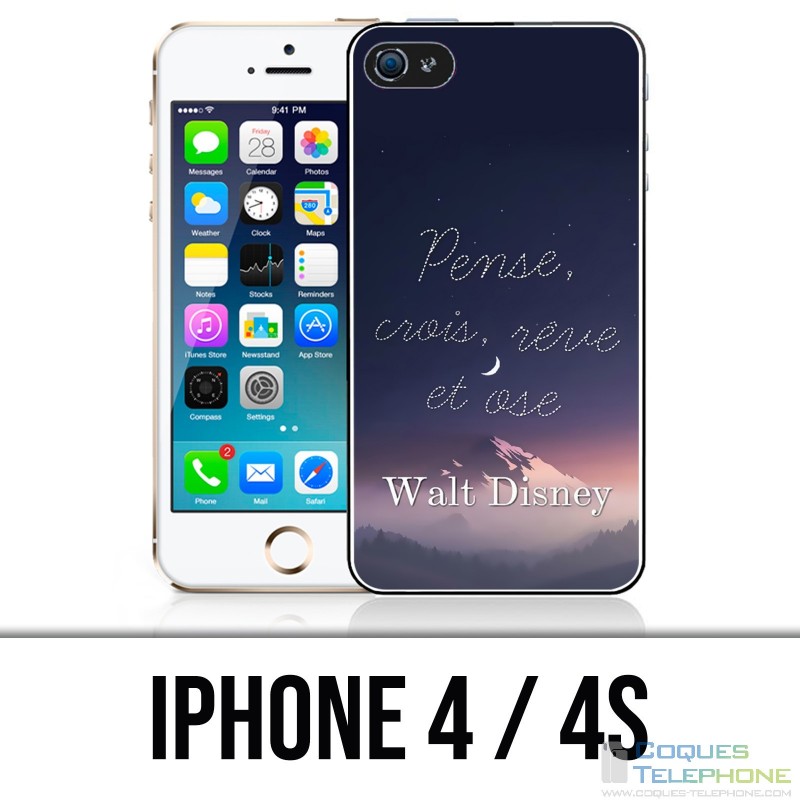 IPhone 4 / 4S Case - Disney Quote Think Think Reve