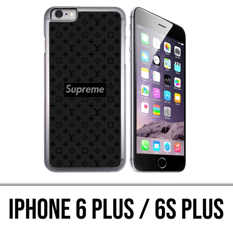 Classic Black Louis Vuitton X Supreme iPhone 7 Plus Clear Case