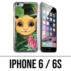 Coque iPhone 6 et 6S - Disney Simba Bebe Feuilles