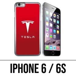 Custodia per iPhone 6 e 6S - Logo Tesla rosso