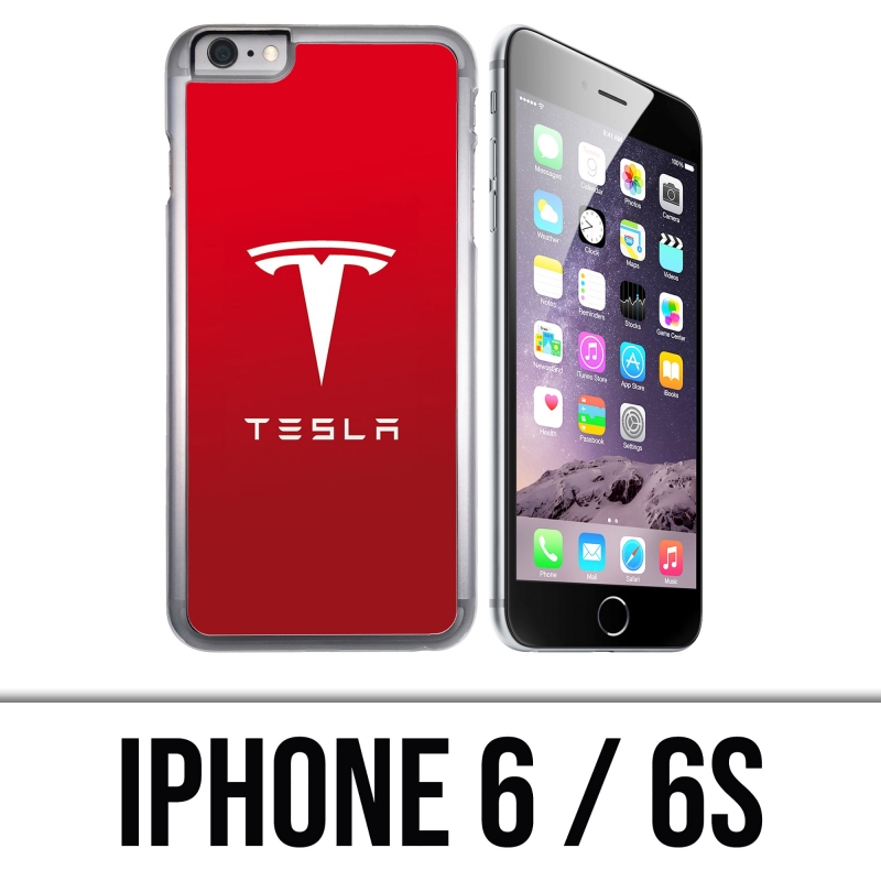 Funda para iPhone 6 y 6S - Tesla Logo Red