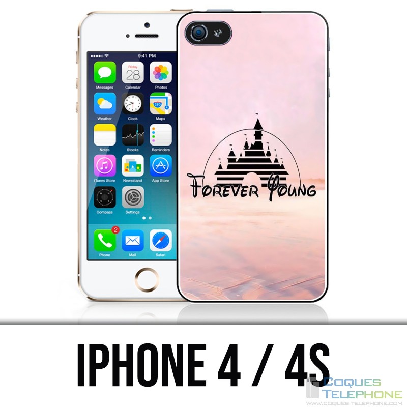 Coque iPhone 4 / 4S - Disney Forver Young Illustration