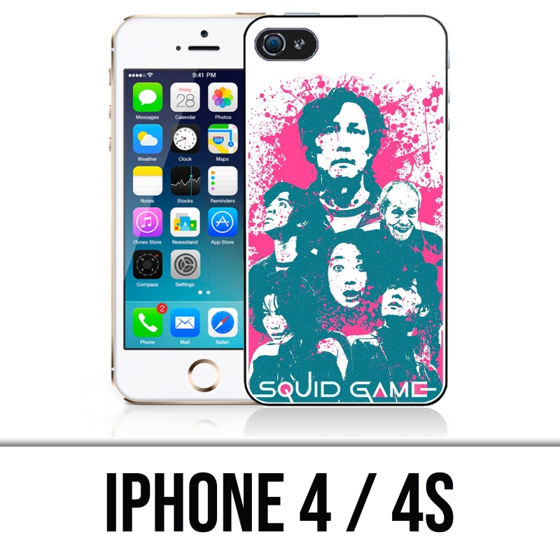 Cover iPhone 4 e 4S - Squid Game Characters Splash