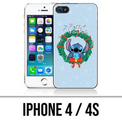 Coque iPhone 4 et 4S - Stitch Merry Christmas