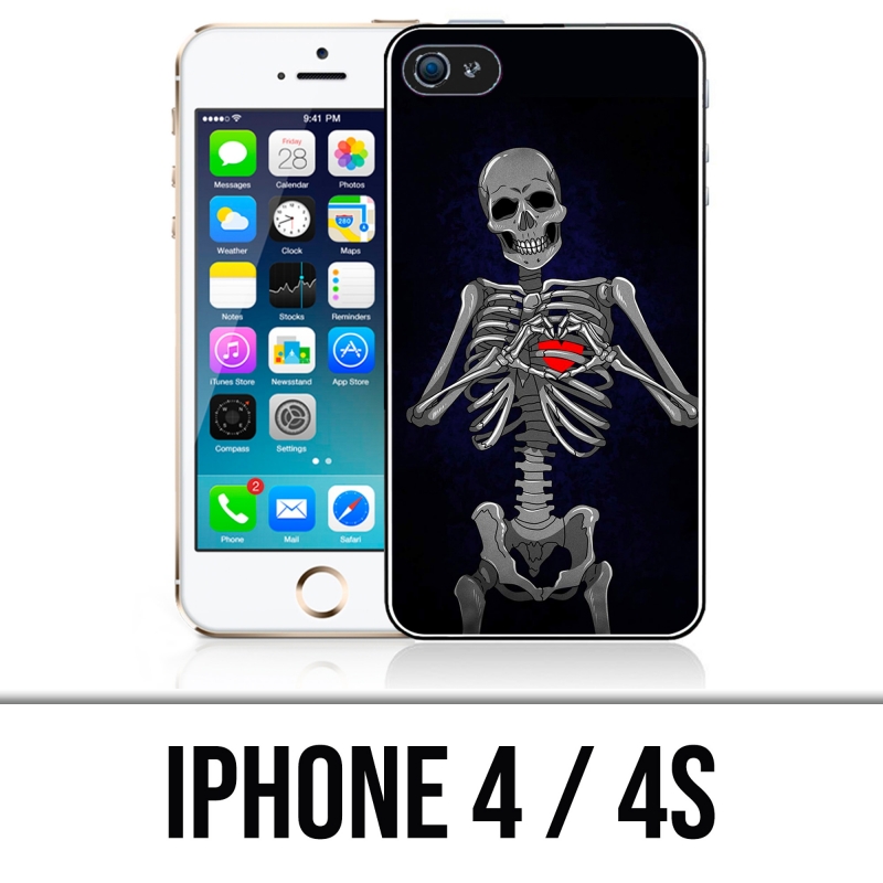 Coque iPhone 4 et 4S - Coeur Squelette