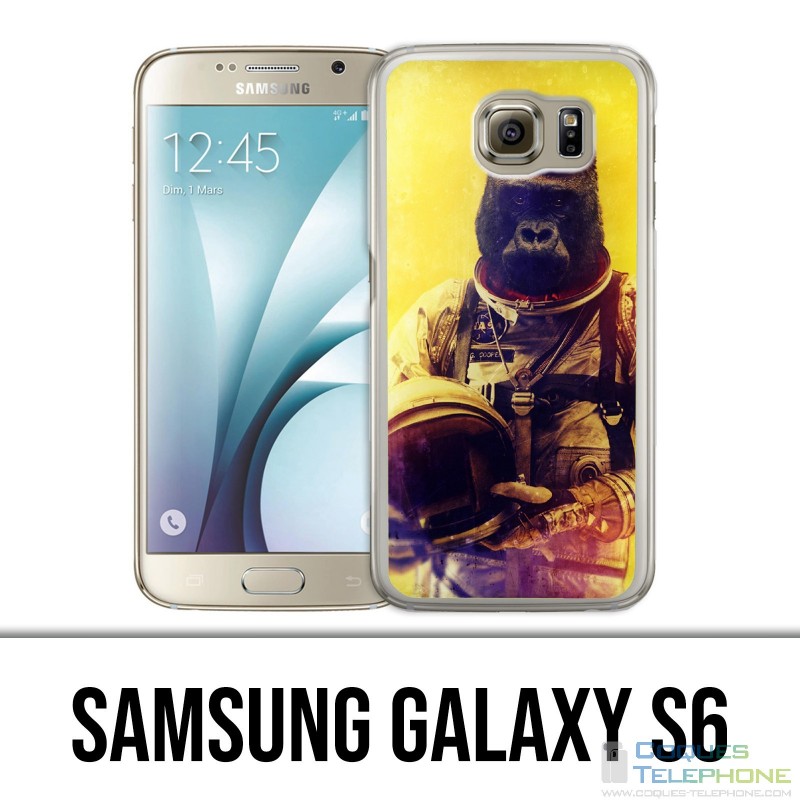 Samsung Galaxy S6 Hülle - Tierastronautenaffe