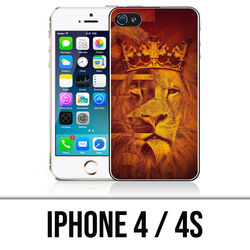 Coque iPhone 4 et 4S - King Lion