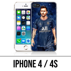 Coque iPhone 4 et 4S - Messi PSG Paris Splash
