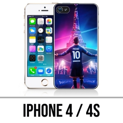 Coque iPhone 4 et 4S - Messi PSG Paris Tour Eiffel