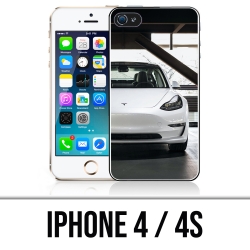 Coque iPhone 4 et 4S - Tesla Model 3 Blanc