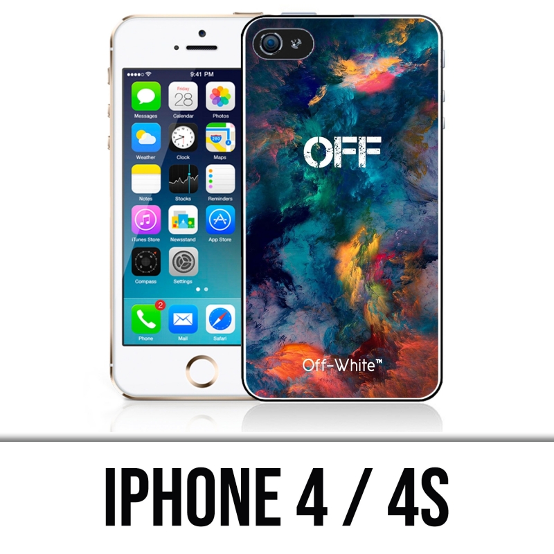 Coque iPhone 4 et 4S - Off White Color Cloud