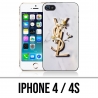 Cover iPhone 4 e 4S - YSL Yves Saint Laurent Marbre Fleurs