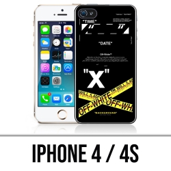 Custodia per iPhone 4 e 4S - Linee incrociate bianco sporco