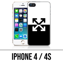 Custodia per iPhone 4 e 4S - Logo bianco sporco