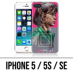 Coque iPhone 5, 5S et SE - Squid Game Girl Fanart