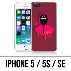 Coque iPhone 5, 5S et SE - Squid Game Soldat Splash