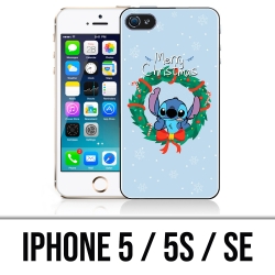 Cover iPhone 5, 5S e SE - Stitch Merry Christmas