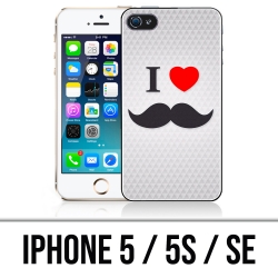 Coque iPhone 5, 5S et SE - I Love Moustache