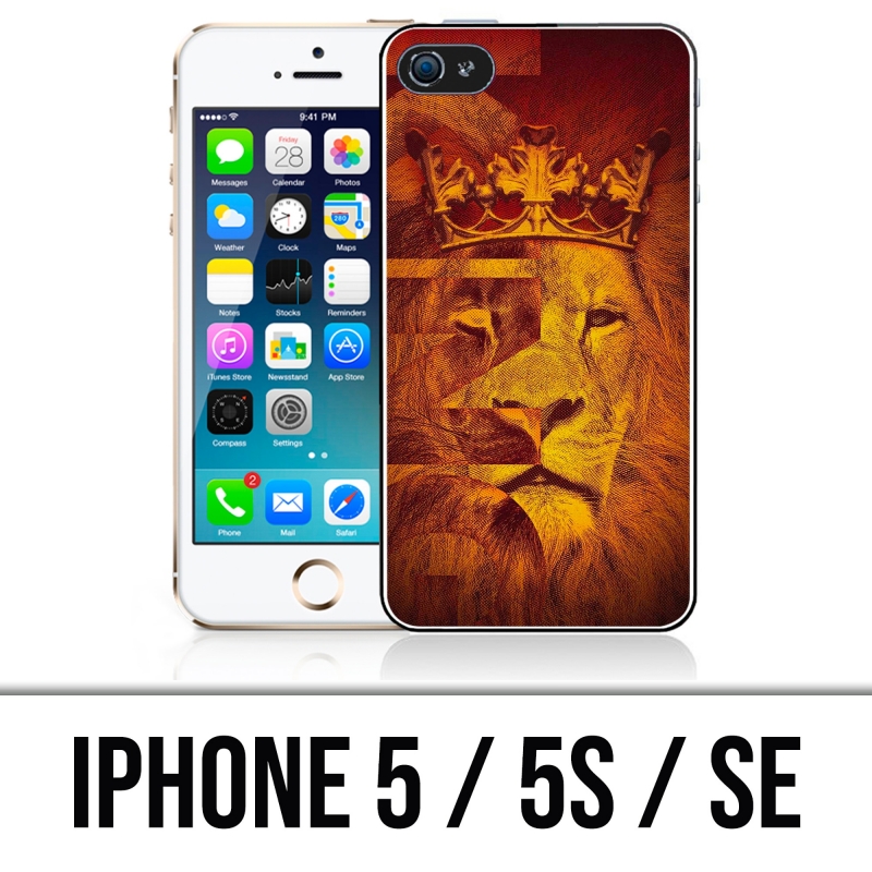 IPhone 5, 5S and SE case - King Lion