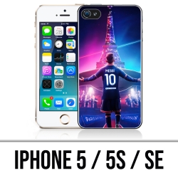 Coque iPhone 5, 5S et SE - Messi PSG Paris Tour Eiffel
