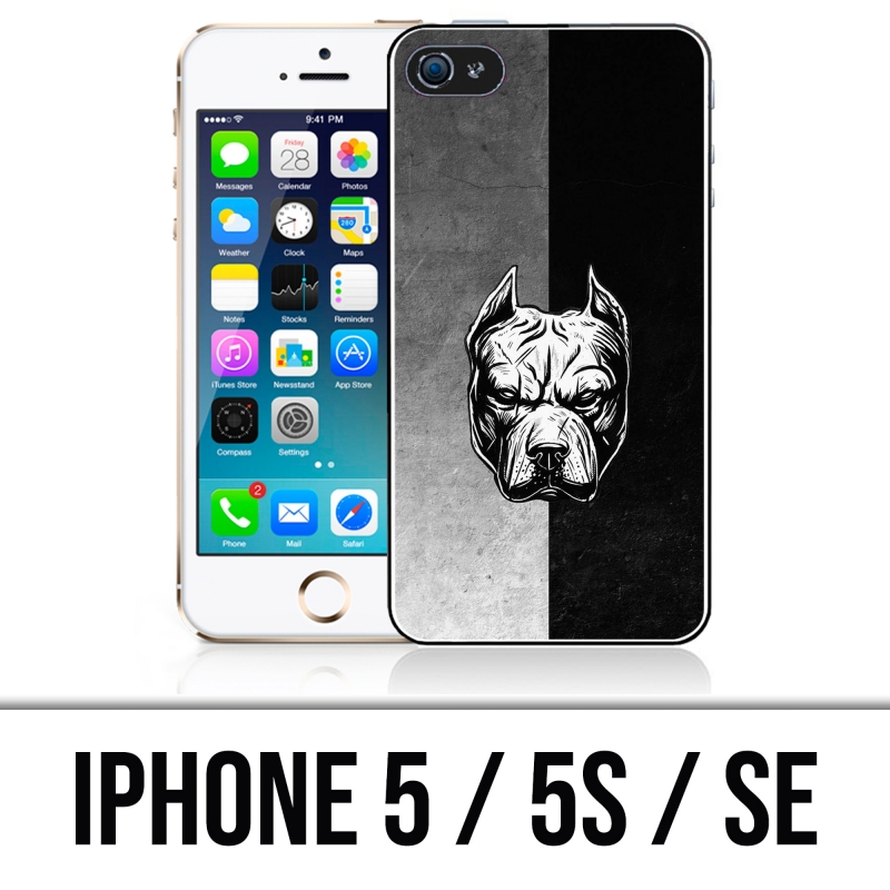 Coque iPhone 5, 5S et SE - Pitbull Art
