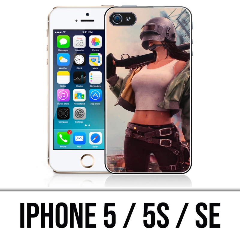 IPhone 5, 5S and SE case - PUBG Girl
