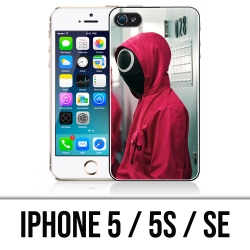 Coque iPhone 5, 5S et SE - Squid Game Soldat Appel