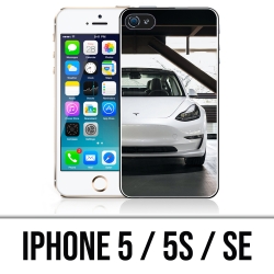 Carcasa para iPhone 5, 5S y SE - Tesla Model 3 Blanco