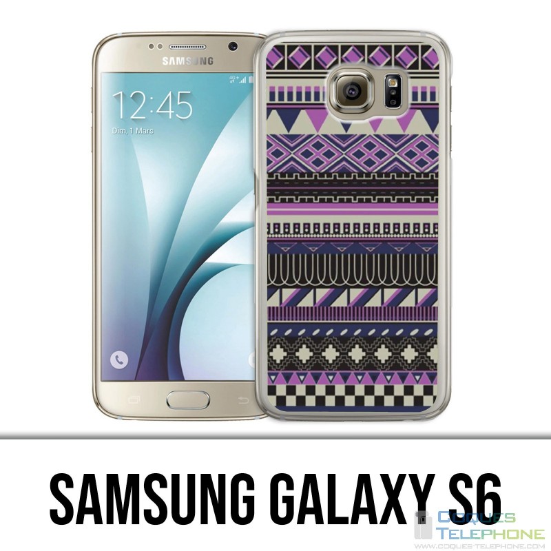 Samsung Galaxy S6 Case - Purple Azteque