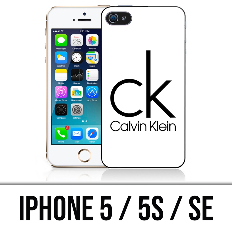 Case for iPhone 5, 5S and SE - Calvin Klein Logo White