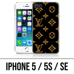 Coque iPhone 5, 5S et SE - Louis Vuitton Gold