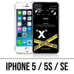 Funda para iPhone 5, 5S y SE - Líneas cruzadas en blanco roto